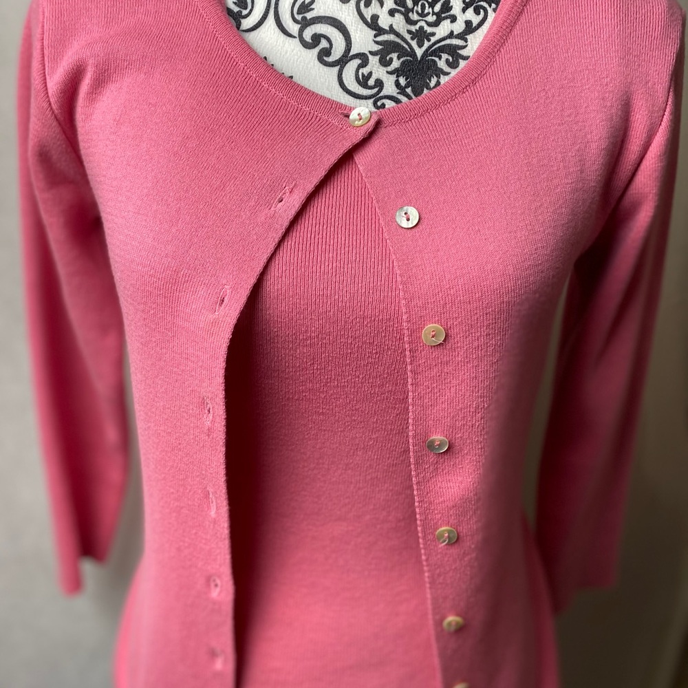 LAURIE B pretty in pink twin set.